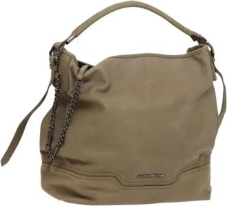 Burberry Tweedehands leren handtassen - Dames - Vintage Handtas - Beige - ONE Size - Leer - Vintage