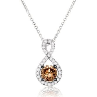 Le Vian Ladies Chocolate Solitaire Necklaces set in 14K Vanilla Gold