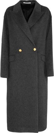 Tagliatore linden wool double-breasted coat - Grey