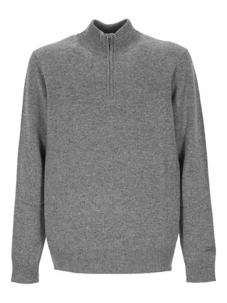 MC2 Saint Barth high-neck zip-up sweater - men - Lambs Wool - L - Grey