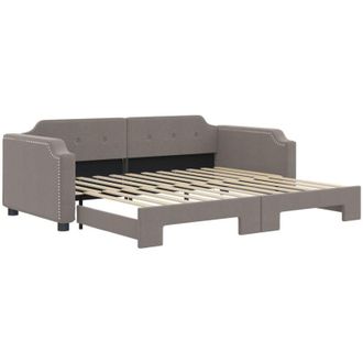 vidaXL Sof&aacute; Cama Nido Tela Gris Taupe 100x200 Cm Vidaxl
