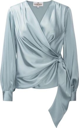 Karmamia Blouses - Dames - Blouses - Blauw - XL - Overhemden