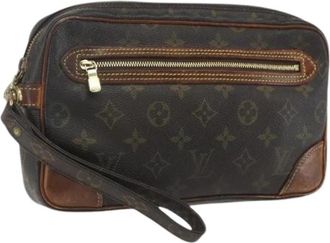 Louis Vuitton Pre-owned Canvas Clutch - Dames - Vintage Clutch - Bruin - ONE Size - Vintage