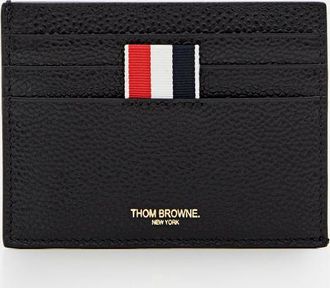 Thom Browne Portacarte di credito Thom Browne in pelle a grana