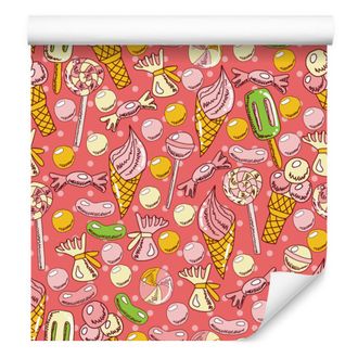 OEM Carta Da Parati Colorata Con Caramelle E Gelati Per Soggiorno E Camera Da Letto, 50x1000 Cm