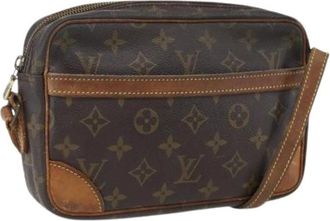 Louis Vuitton Pre-owned Cross Body Bags, female, Brown, Size: ONE SIZE Pre-owned Canvas Cross Body Bag