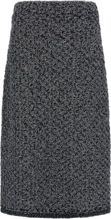Fabiana Filippi Tweed Skirt Gonne Blu-Donna