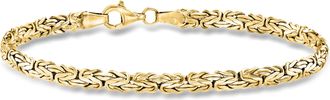 Ross-Simons 18kt Gold Over Sterling Flat Byzantine Bracelet