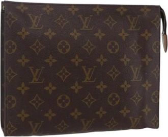 Louis Vuitton Pre-owned Clutches, female, Brown, Size: ONE SIZE Pre-owned Canvas Clutch