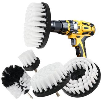 OEM Cepillo De Limpieza El&eacute;ctrico Para Taladro, Ideal Para Limpiar Ba&ntilde;os, Coches, Alfombras, Suelos, Inodoros Y Superficies Cer&aacute;micas De Cocina (blanco, 5