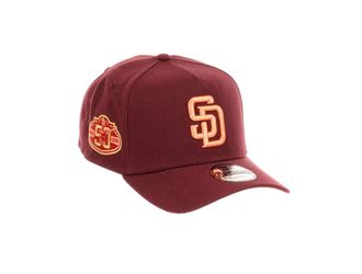 New Era San Diego Padres MLB 50th Anniversary Sidepatch Maroon 9Forty A-Frame Snapback Cap