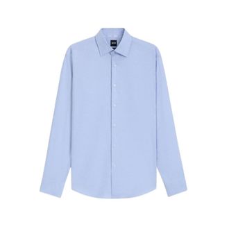 HUGO BOSS Heren, Overhemden, Blauw, Maat: XL Katoen