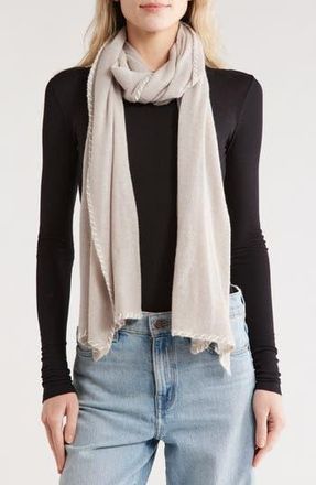 Portolano Whipstitch Trim Scarf in Pale Grey at Nordstrom Rack