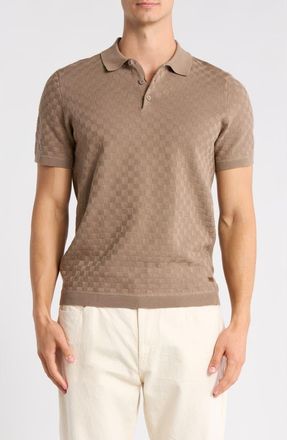 Buffalo Worsonno Short Sleeve Polo in Light Walnut at Nordstrom Rack, Size Medium