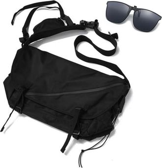 Generic Large Capacity Crossbody Bag, Waterproof Nylon Casual Shoulder Bag, Vintage Travel Foldable Sports Satchel