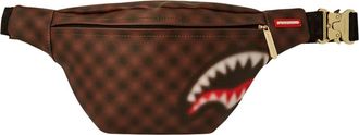 Sprayground Sharks In Paris Blur Effect Savvy Crossbody Black Brown B6850
