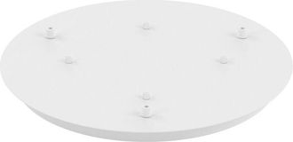 Top-Light Rosone Tondo Metallo Bianco 3 Fori D40Cm