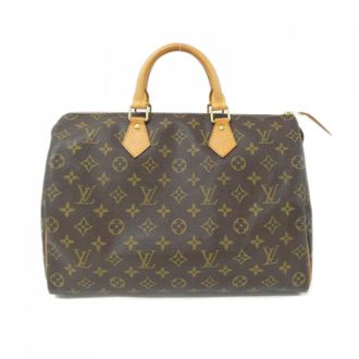 Louis Vuitton Marron Coated Canvas Boston Bag (Pre-Owned)