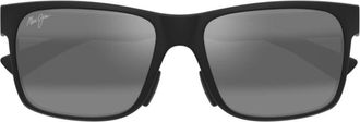 Maui Jim Black Mj0683s Matte Rectangular Sunglasses