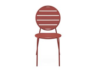 VENTE-UNIQUE.COM Silla de jard&iacute;n acero terracota