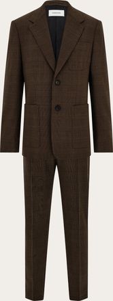 Ferragamo Uomo Abito in faille di lana e cashmere Nero