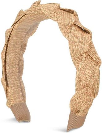 Gigi Burris Millinery Braided Toyo Straw Headband in Dune at Nordstrom