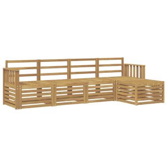 vidaXL Conjunto De Sof&aacute;s De Exterior 5 Pcs Blanco 249 X 122,5 X 73 Cm Vidaxl