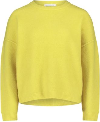 Betty & Co Truien & Vesten, Dames, Geel, XL, Leer, Rondgebreide trui