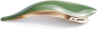 Ficcare Maximas Silky Hair Clip in Maximas Silky Green/Gold at Nordstrom, Size Small