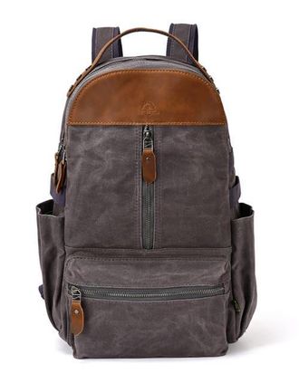 TSD Brand Mountain Leaf Durable Outdoor Utility Backpack in Grey at Nordstrom
