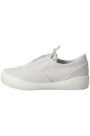 And&igrave;a Fora Womens Leather Mesh Slip On Sneaker In White