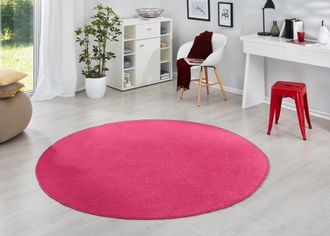 Hanse Home Teppich »Fancy« rund 7 mm Höhe Kurzflor, Weich, Einfarbig, Wohnzimmer, Schlafzimmer, Esszimmer