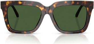 Versace 55mm Square Sunglasses in Havana /Dark Grey at Nordstrom