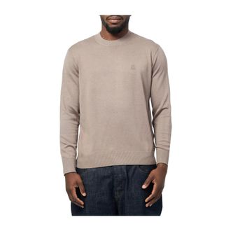 A|X Armani Exchange Trui met ronde hals - Heren - Truien - Beige - Maat: XS Katoen