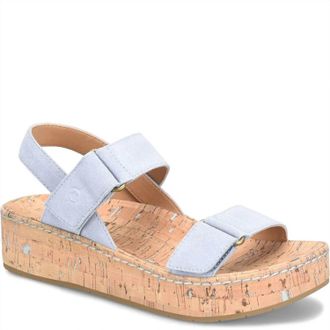 Born Womens Sloan Sandals In Grey Nuvola Suede