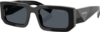 Prada Sunglasses, unisex, Black, Size: 53 MM Rectangular Acetate Sunglasses