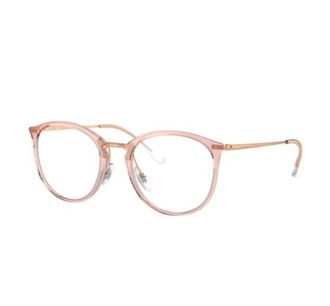 Ray-Ban Womens Rx7140 Glasses In Transparent Pink