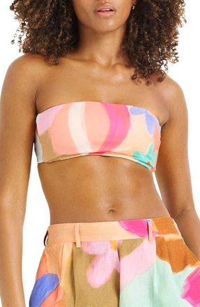 Vitamin A Nala Bandeau Bikini Top in In Bloom Color Block at Nordstrom, Size X-Small