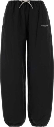 Alexander Wang Tech Jersey Joggers - Dames - Sweatpants - Zwart - L - Katoen - Broeken