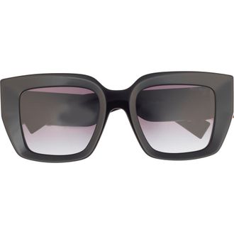 Miu Miu 51mm Gradient Square Sunglasses in Black /Gradient Grey at Nordstrom