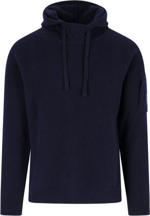 C.P. Company Navy Blue Hooded Knit Sweater