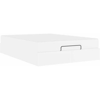 vidaXL Estructura De Cama Con Colch&oacute;n Blanco Puro 160 X 200 Cm Vidaxl