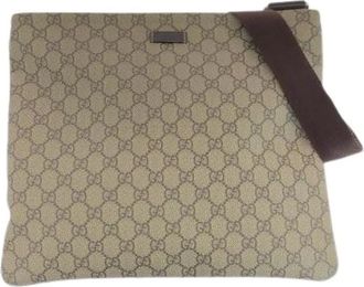 Gucci Pre-owned Cross Body Bags, female, Beige, Size: ONE SIZE Pre-owned Canvas shoulder-bags
