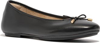 FitFlop Delicato Bow soft leather ballet flats in Black at Nordstrom, Size 8.5