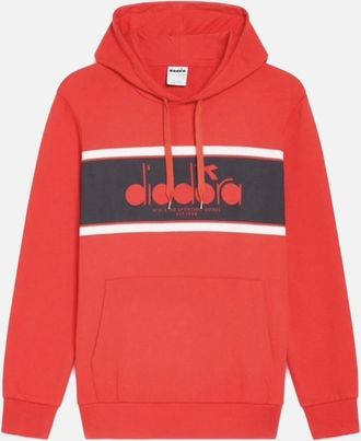 Diadora Mens Diadora Fer.Red Italy Logo Hoodie - Size: 38