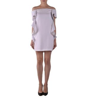 Pinko Off-Shoulder Gelegenheidsjurk - Dames - Kleedjes - Wit - M - Polyester - Kleedjes