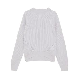 Patrizia Pepe Geribbelde Pullover - Dames - Coltruien - Wit - S - Truien & Vesten