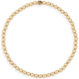 Kendra Scott 3mm Beaded Stretch Bracelet in 14K Gold-Filled at Nordstrom Rack, Size Medium