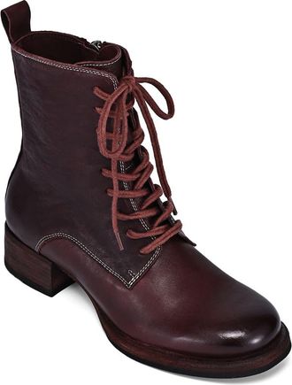 OLD TREND Heritage Genuine Leather Refined Lace Up Ankle Boot in Coffee at Nordstrom, Size 5.5