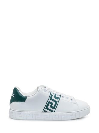 Versace White Logo Greca Sneakers